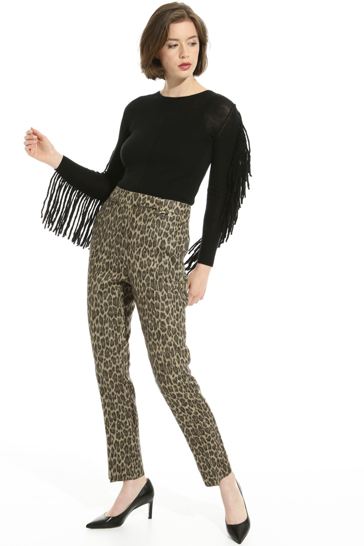 Jacquard flannel trousers Intrend Jacquard flannel trousers Intrend