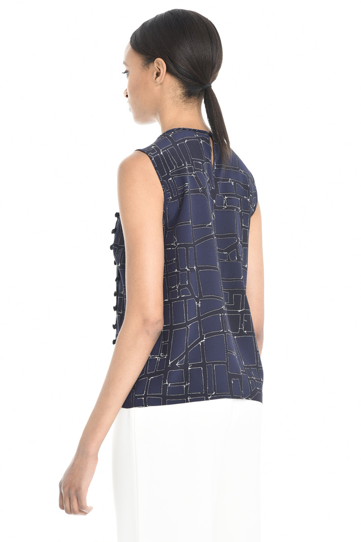 Patterned top with buttons Intrend Patterned top with buttons Intrend