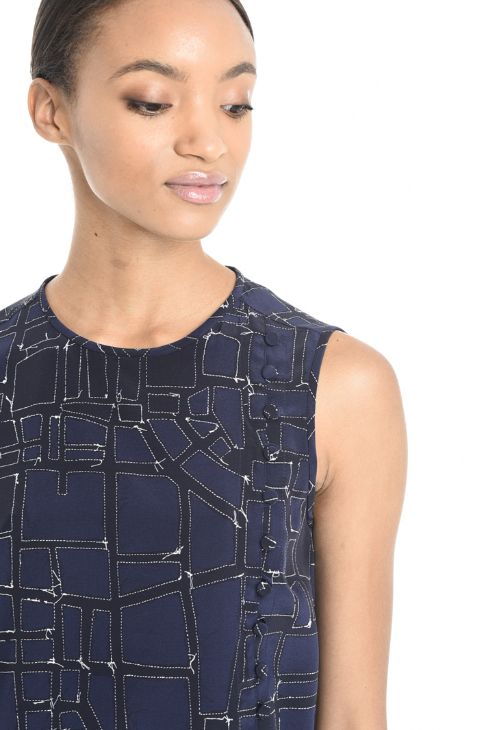 Patterned top with buttons Intrend Patterned top with buttons Intrend