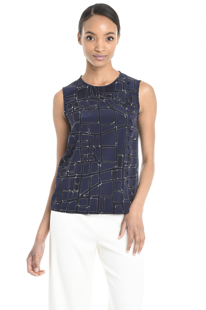 Patterned top with buttons Intrend Patterned top with buttons Intrend