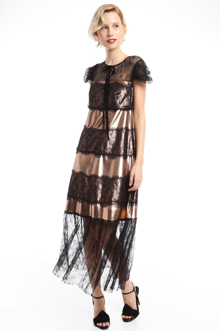 Abito lungo in velluto e tulle Intrend Abito lungo in velluto e tulle Intrend