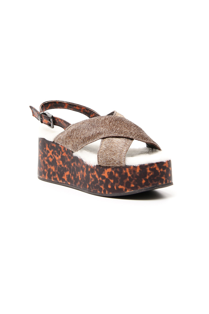 Leather platform sandal Intrend Leather platform sandal Intrend