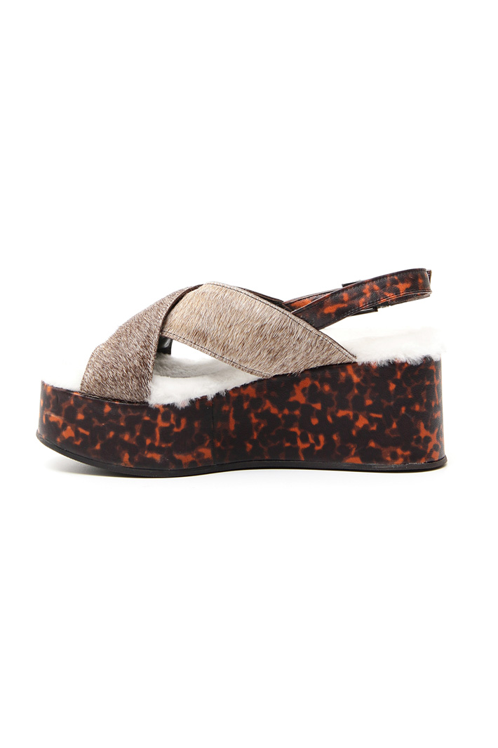 Leather platform sandal Intrend Leather platform sandal Intrend