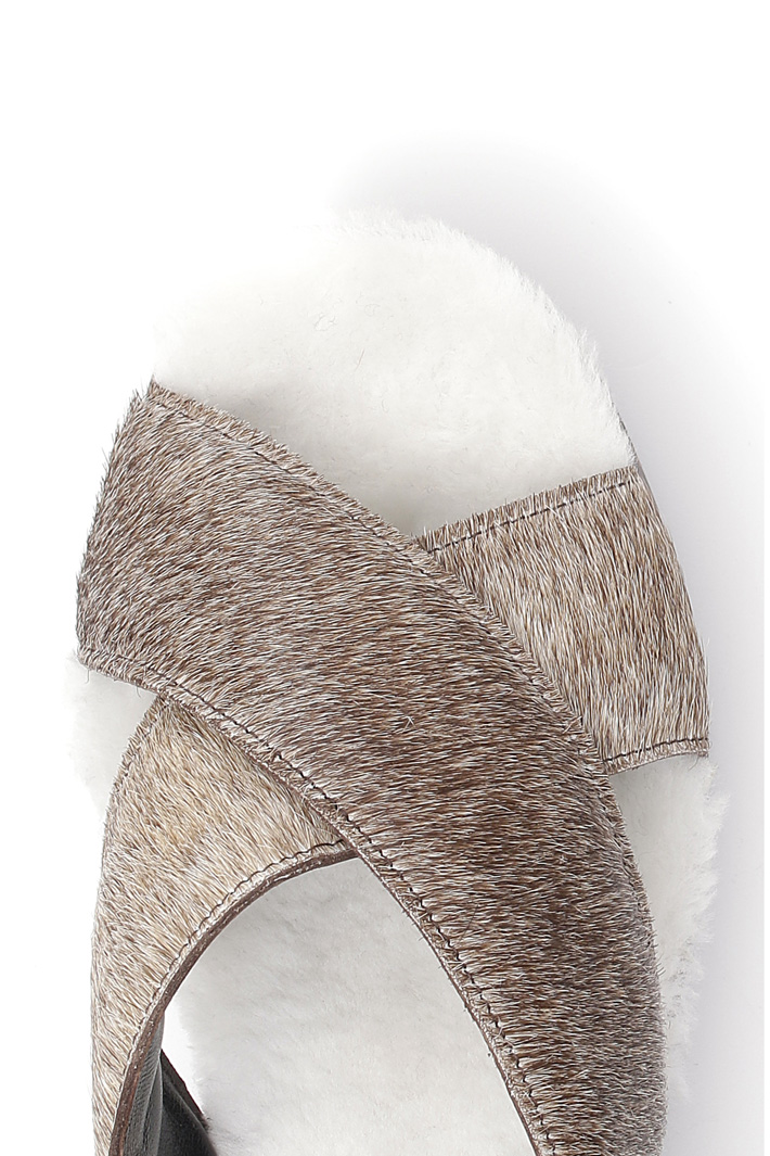 Leather platform sandal Intrend Leather platform sandal Intrend