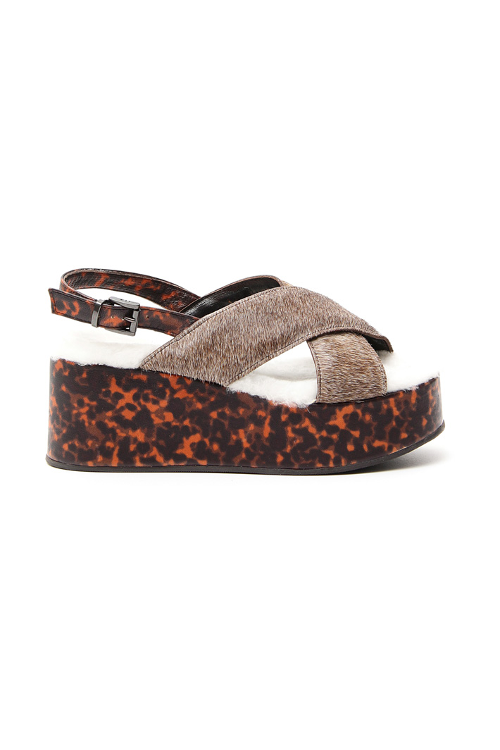 Leather platform sandal Intrend Leather platform sandal Intrend