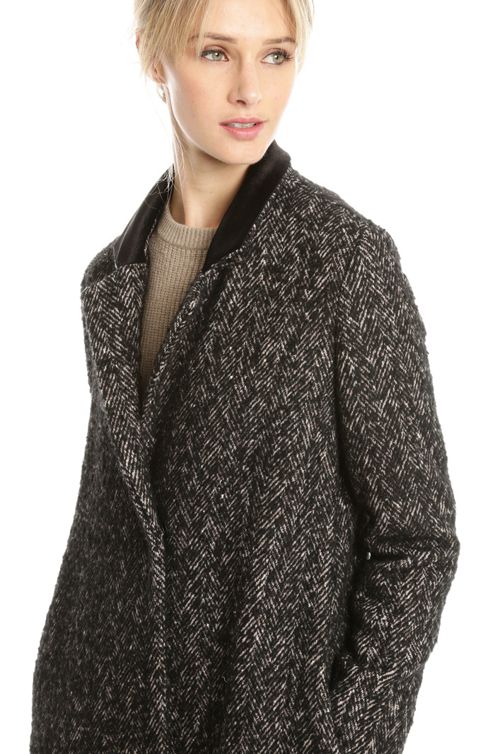 Cappotto in tweed di lana Intrend Cappotto in tweed di lana Intrend