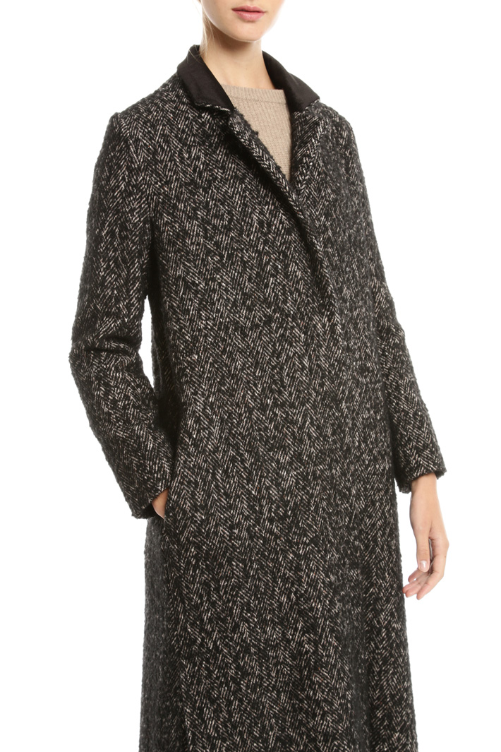 Cappotto in tweed di lana Intrend Cappotto in tweed di lana Intrend