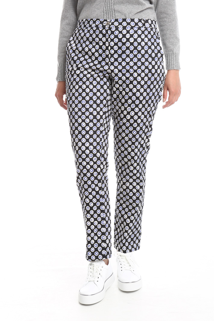 Pantalone slim in raso Intrend Pantalone slim in raso Intrend