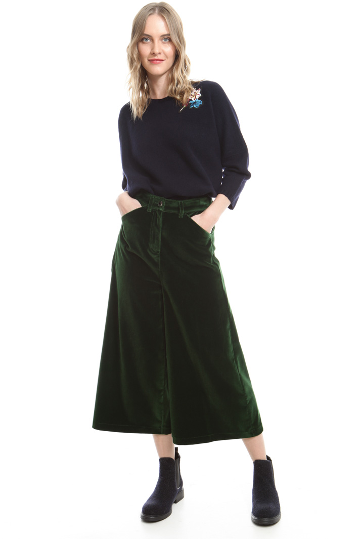 Pantalone cropped in velluto Intrend Pantalone cropped in velluto Intrend