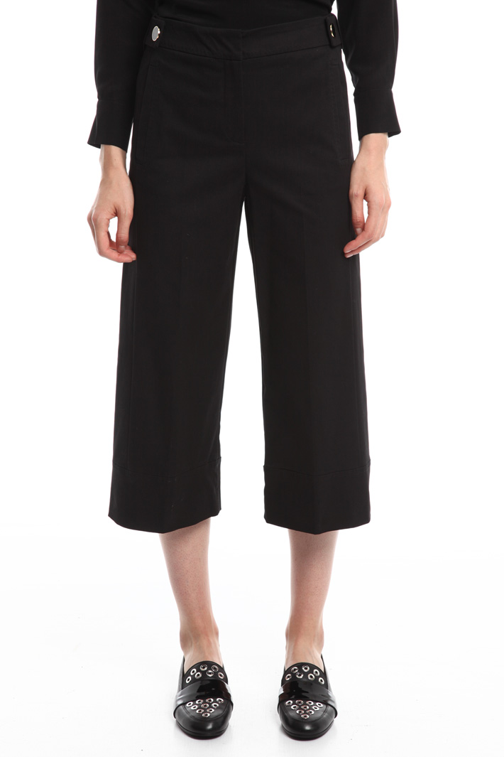 Cropped gabardine trousers Intrend Cropped gabardine trousers Intrend