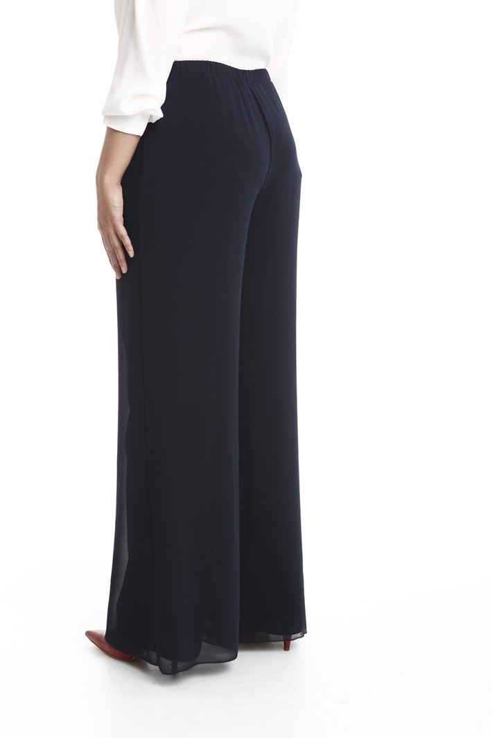 Pantaloni palazzo in georgette Intrend Pantaloni palazzo in georgette Intrend