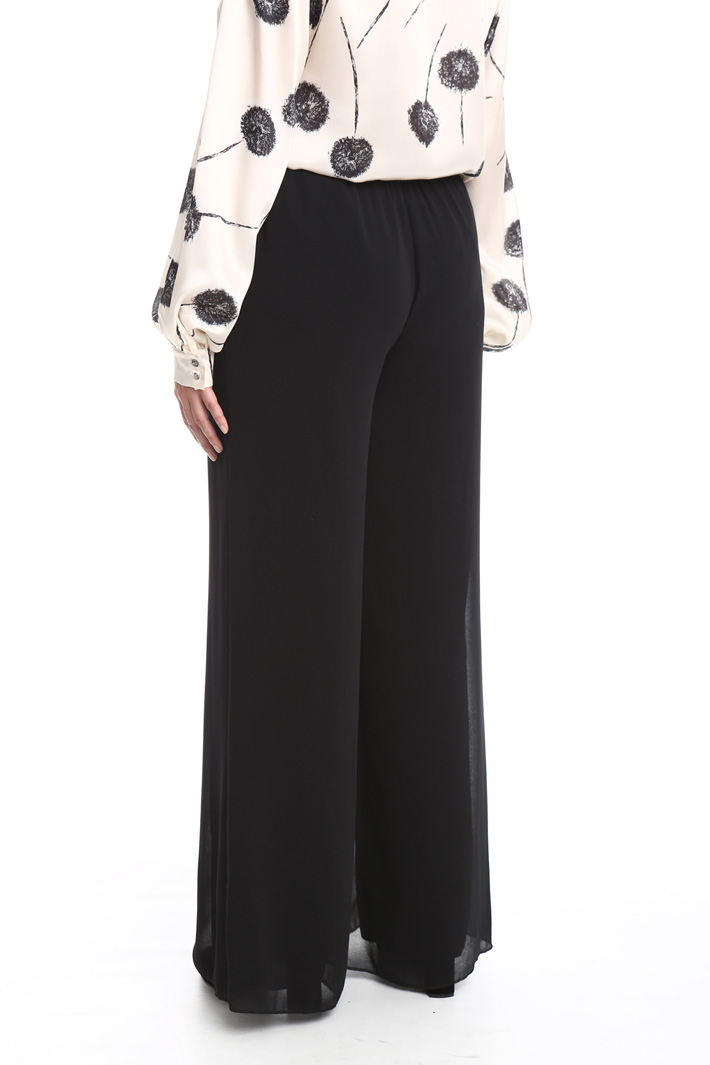 Pantaloni palazzo in georgette Intrend Pantaloni palazzo in georgette Intrend