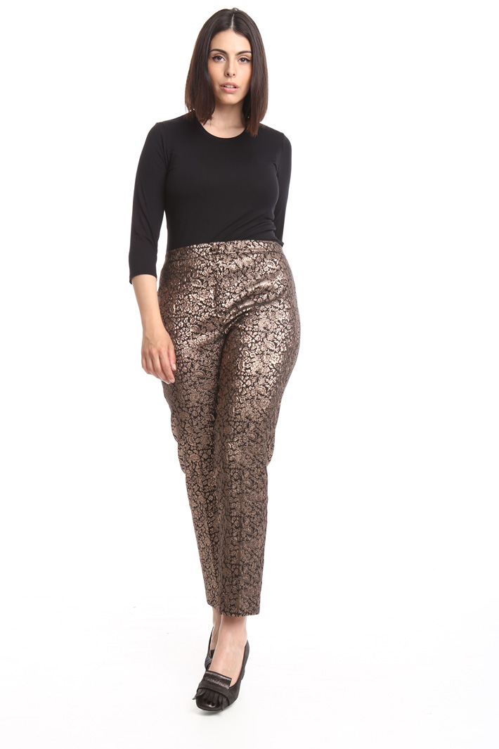 Pantalone jacquard lurex Intrend Pantalone jacquard lurex Intrend