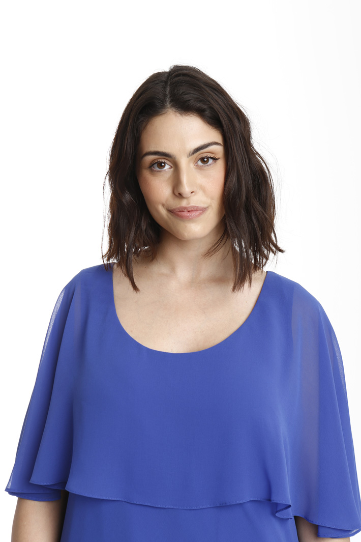 Abito con balza in georgette Intrend Abito con balza in georgette Intrend