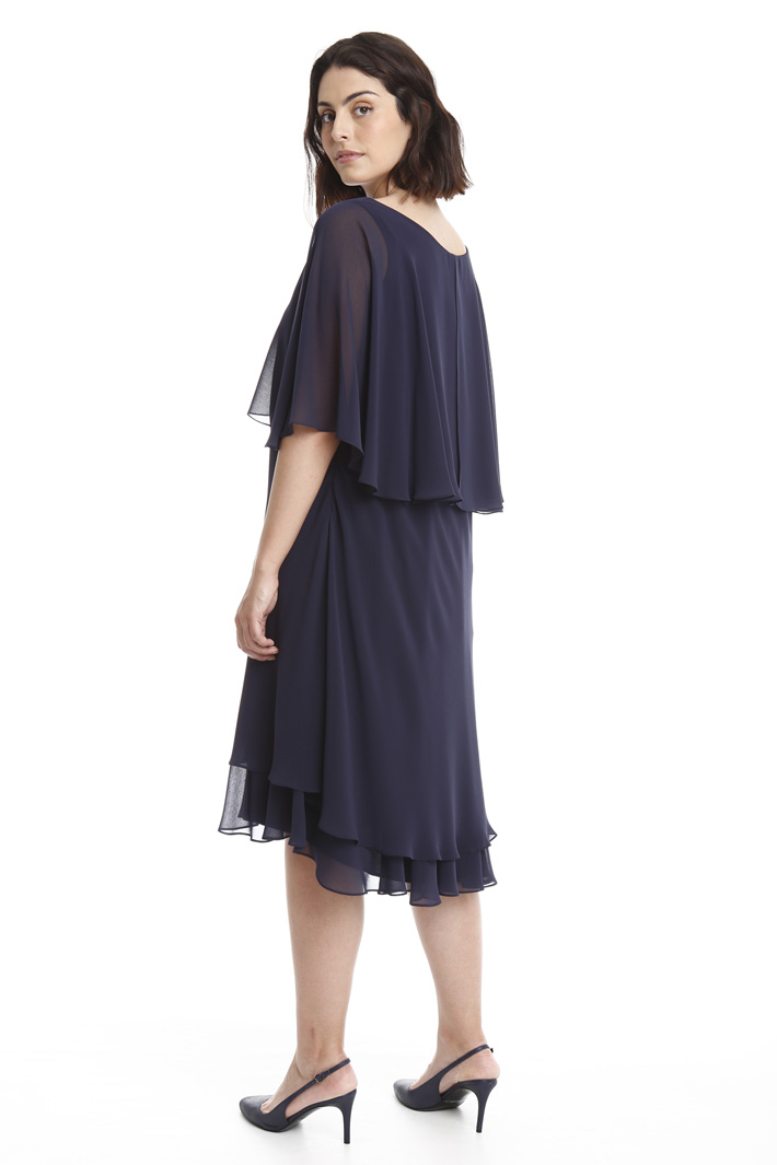 Abito con balza in georgette Intrend Abito con balza in georgette Intrend