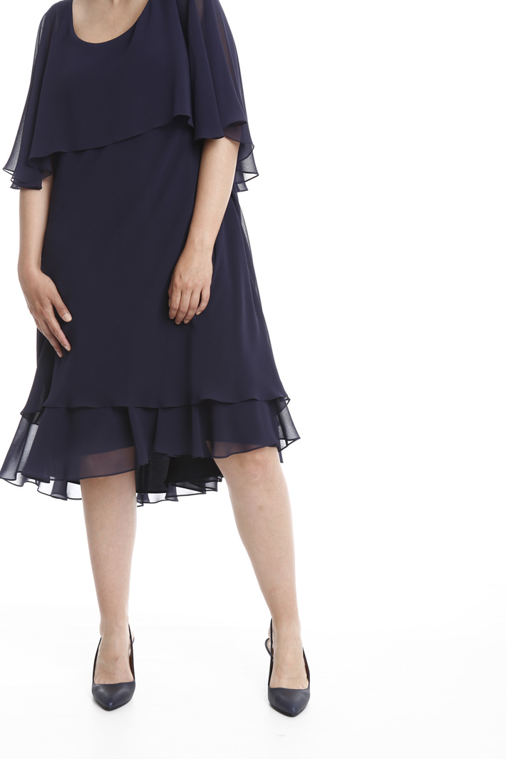 Abito con balza in georgette Intrend Abito con balza in georgette Intrend
