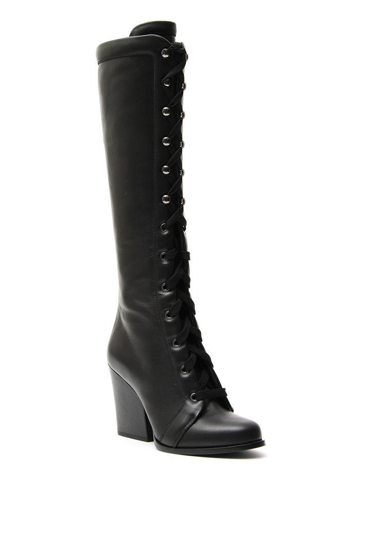 Lace-up leather boots Intrend Lace-up leather boots Intrend
