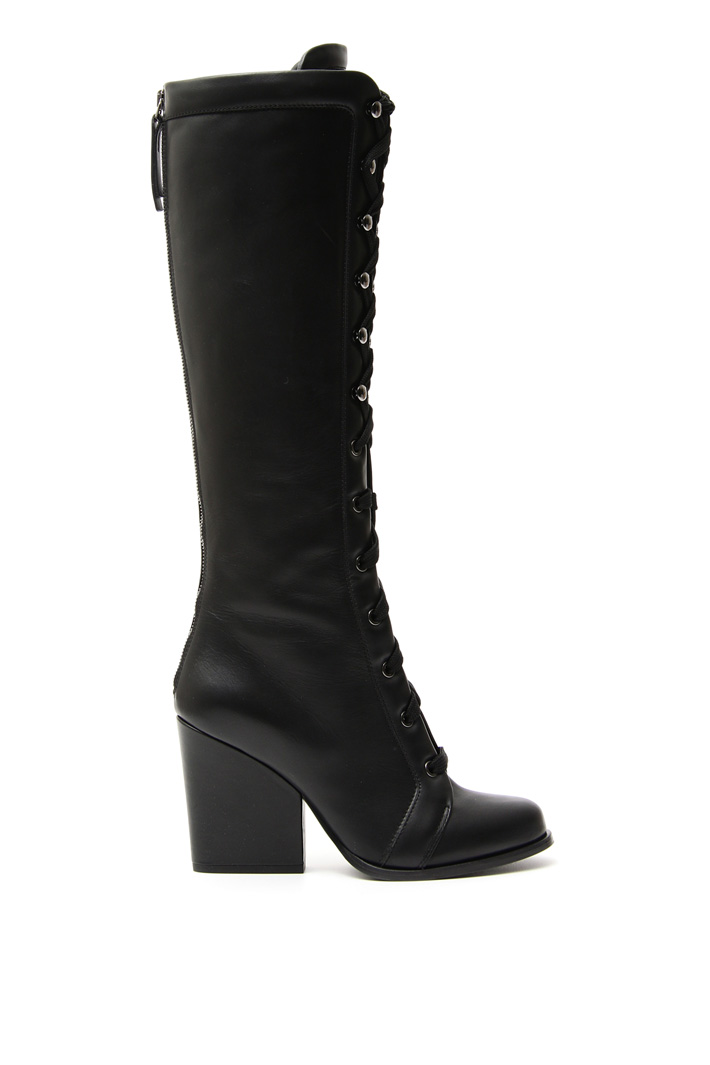 Lace-up leather boots Intrend Lace-up leather boots Intrend
