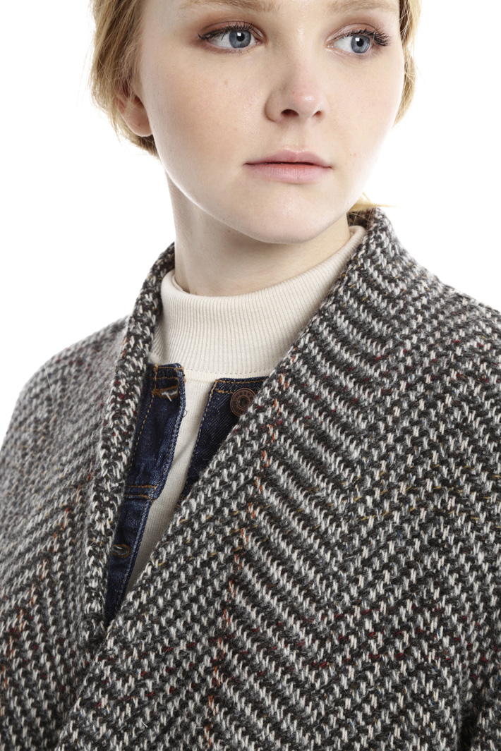 Cappotto lungo in tweed Intrend Cappotto lungo in tweed Intrend