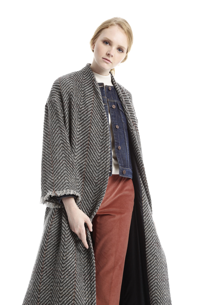 Cappotto lungo in tweed Intrend Cappotto lungo in tweed Intrend