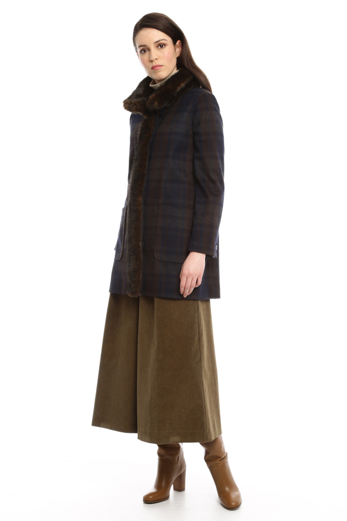 Capospalla check con pelliccia Intrend Capospalla check con pelliccia Intrend