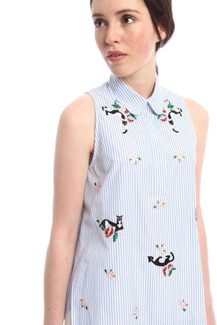 Camicia ricamata senza maniche Intrend Camicia ricamata senza maniche Intrend