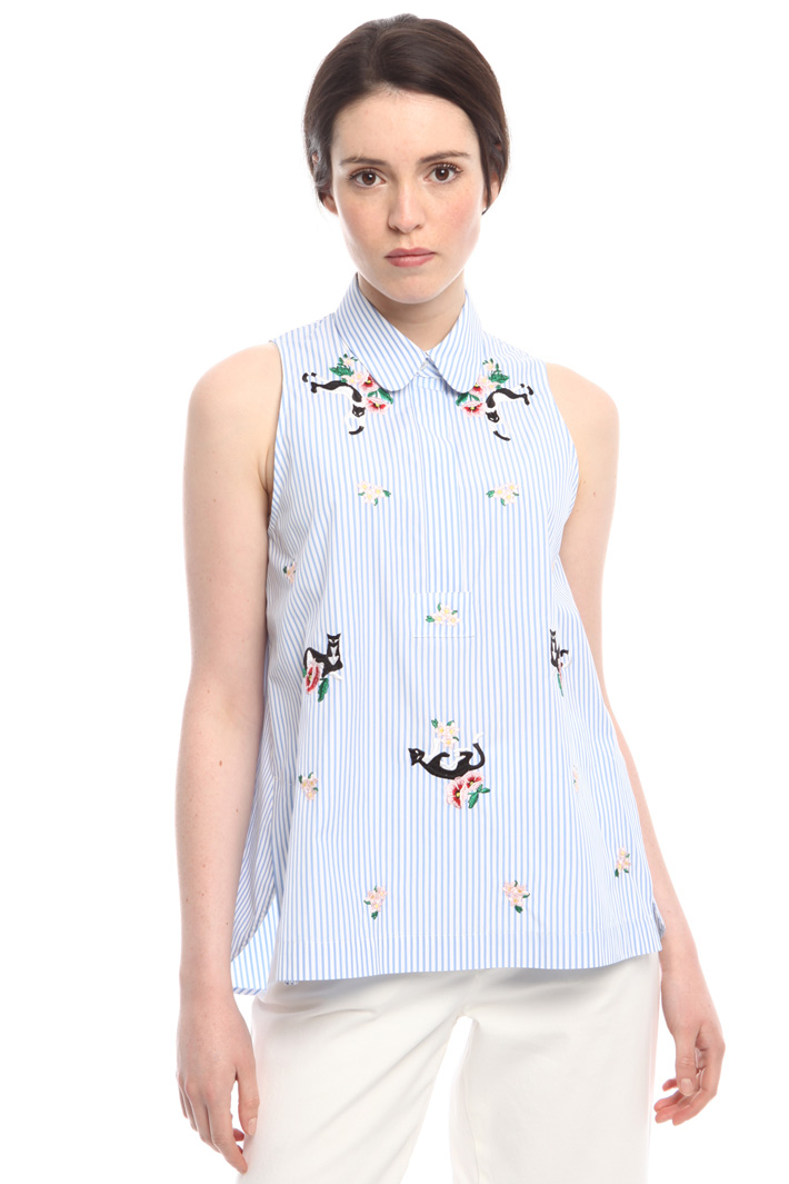 Camicia ricamata senza maniche Intrend Camicia ricamata senza maniche Intrend