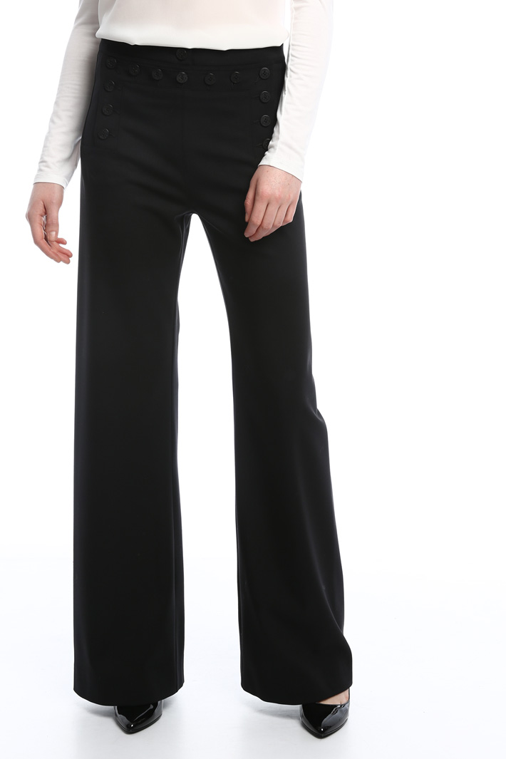 Pantaloni palazzo con bottoni Intrend Pantaloni palazzo con bottoni Intrend
