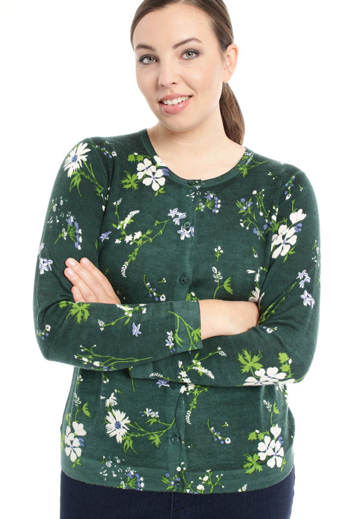 Printed wool cardigan Intrend Printed wool cardigan Intrend