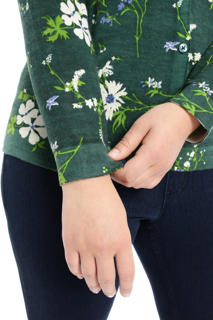 Printed wool cardigan Intrend Printed wool cardigan Intrend