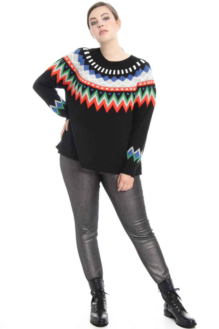 Jacquard sweater in alpaca Intrend Jacquard sweater in alpaca Intrend