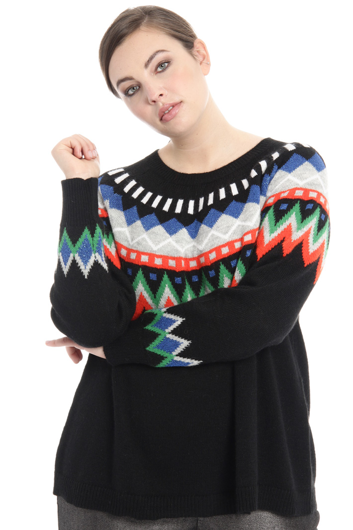 Jacquard sweater in alpaca Intrend Jacquard sweater in alpaca Intrend