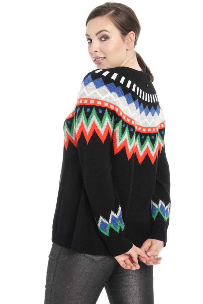 Jacquard sweater in alpaca Intrend Jacquard sweater in alpaca Intrend