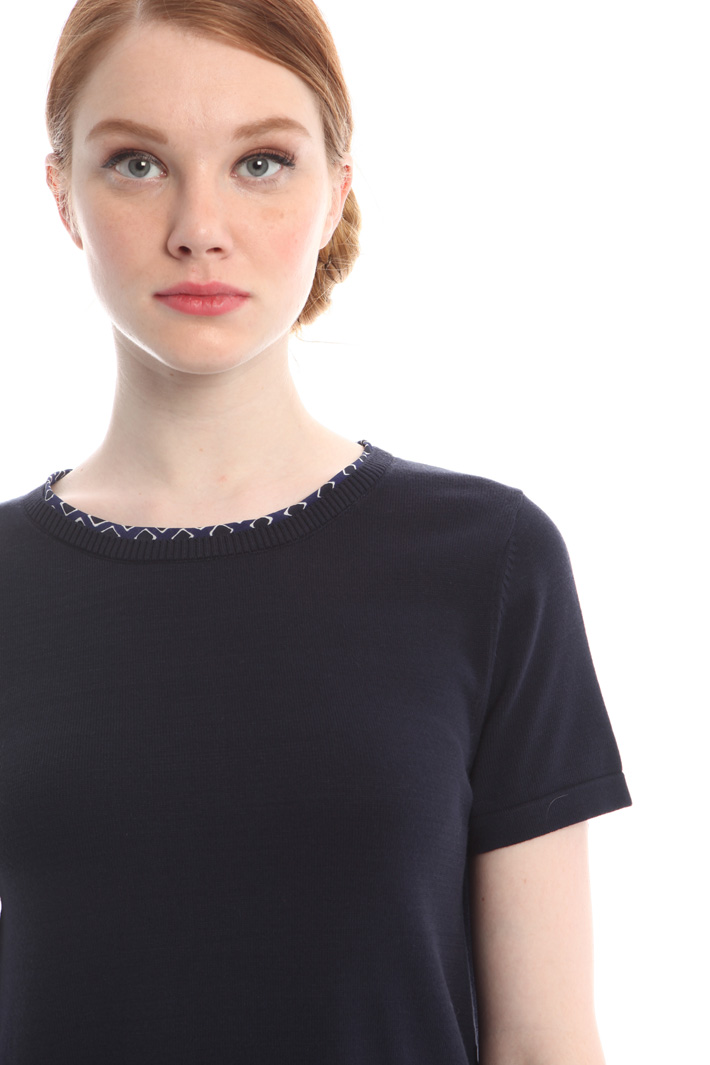 Maglia con inserti in seta Intrend Maglia con inserti in seta Intrend