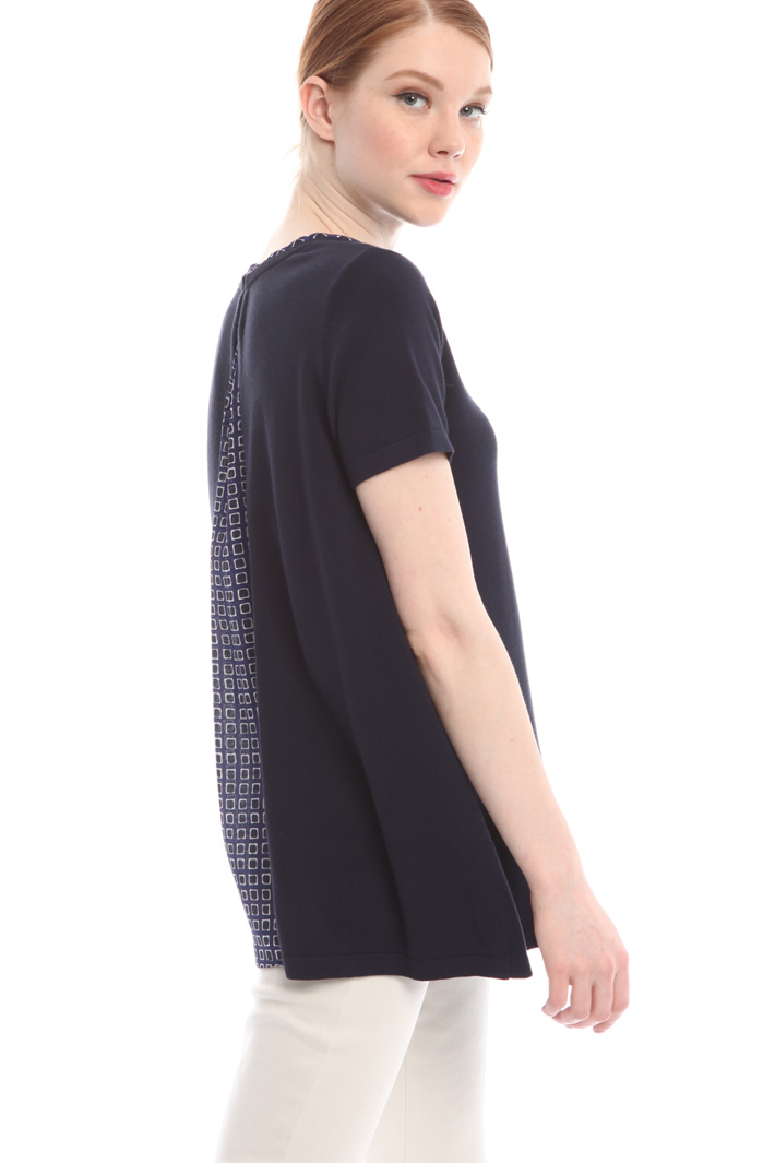 Maglia con inserti in seta Intrend Maglia con inserti in seta Intrend