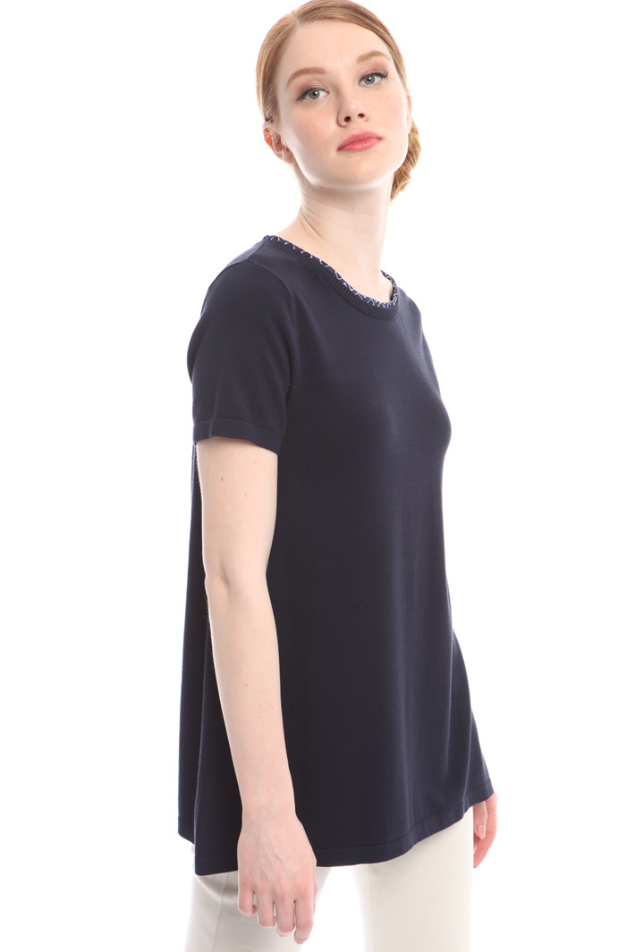Maglia con inserti in seta Intrend Maglia con inserti in seta Intrend