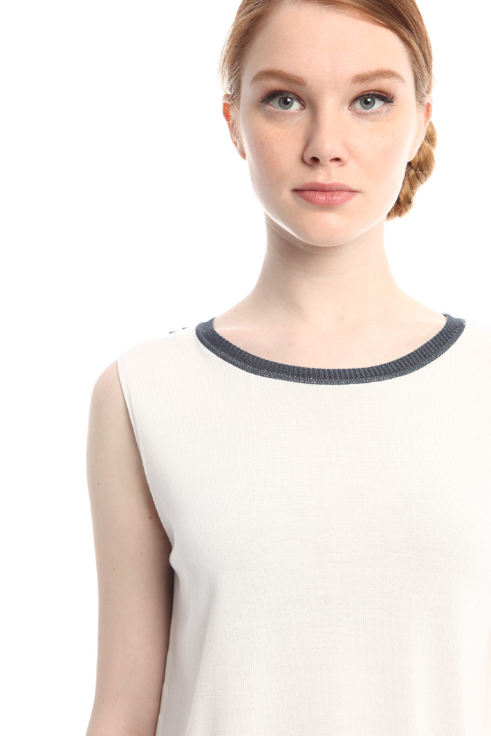 Maglia plissé bicolore Intrend Maglia plissé bicolore Intrend
