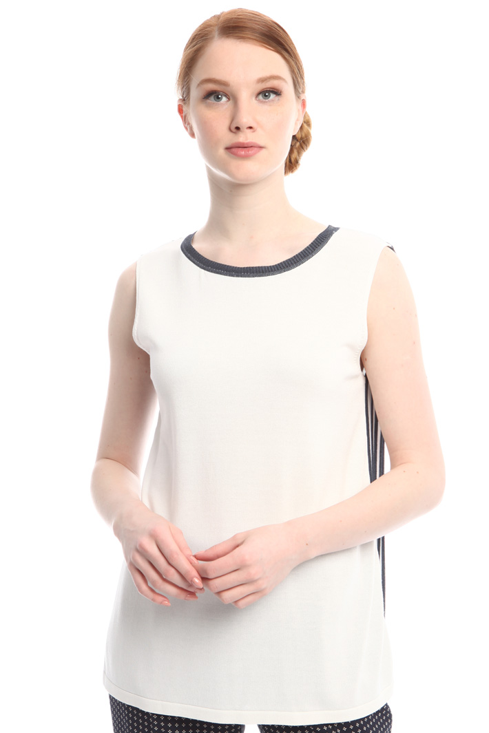 Maglia plissé bicolore Intrend Maglia plissé bicolore Intrend