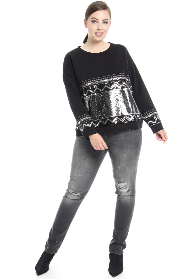 Stretch cotton sweatshirt Intrend Stretch cotton sweatshirt Intrend