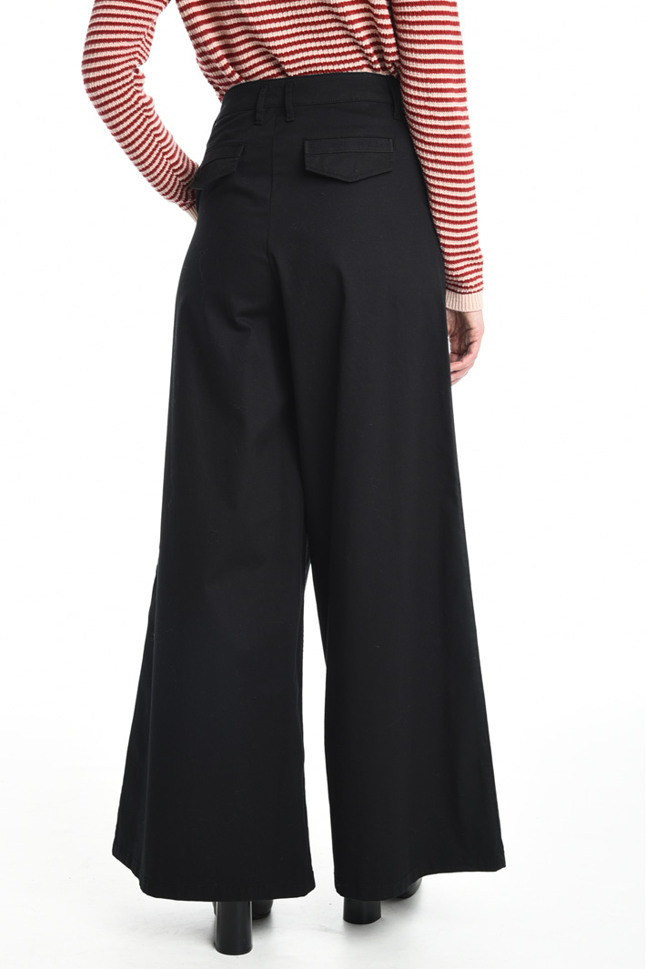 Pantaloni palazzo in cotone Intrend Pantaloni palazzo in cotone Intrend