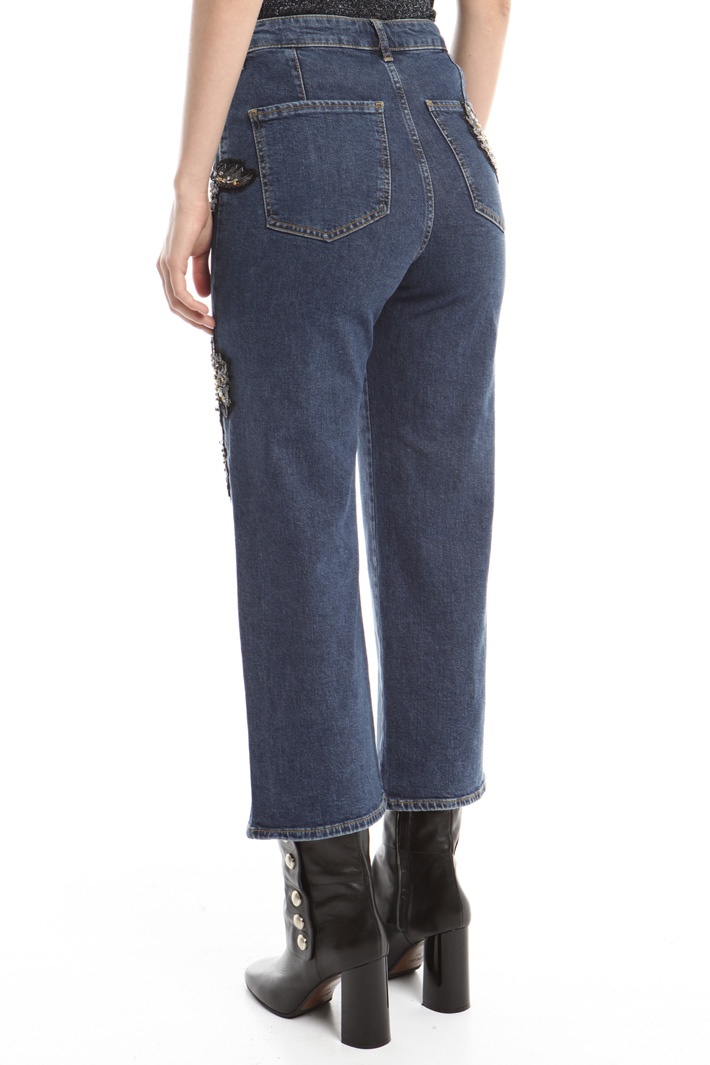 Jeans con ricami bijoux Intrend Jeans con ricami bijoux Intrend