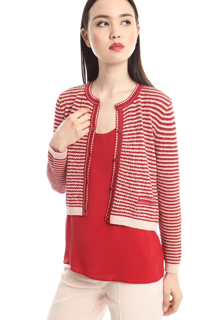 Cardigan girocollo in viscosa Intrend Cardigan girocollo in viscosa Intrend