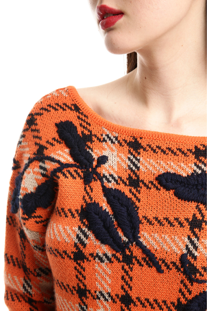 Maglia jacquard con ricamo Intrend Maglia jacquard con ricamo Intrend
