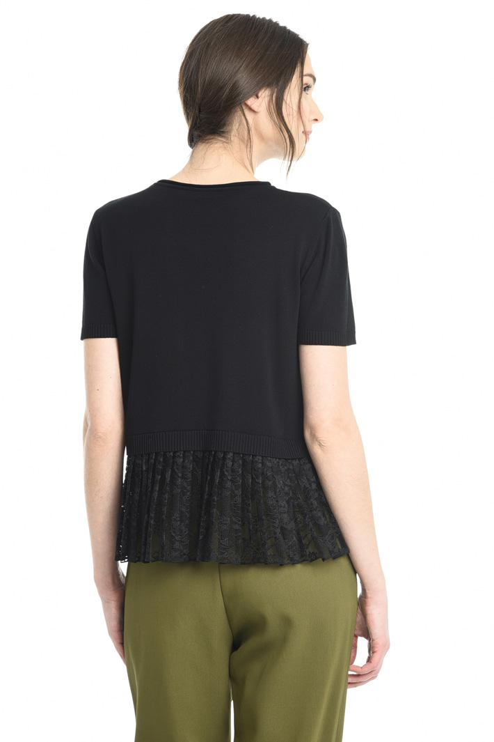 Maglia con balza in pizzo Intrend Maglia con balza in pizzo Intrend