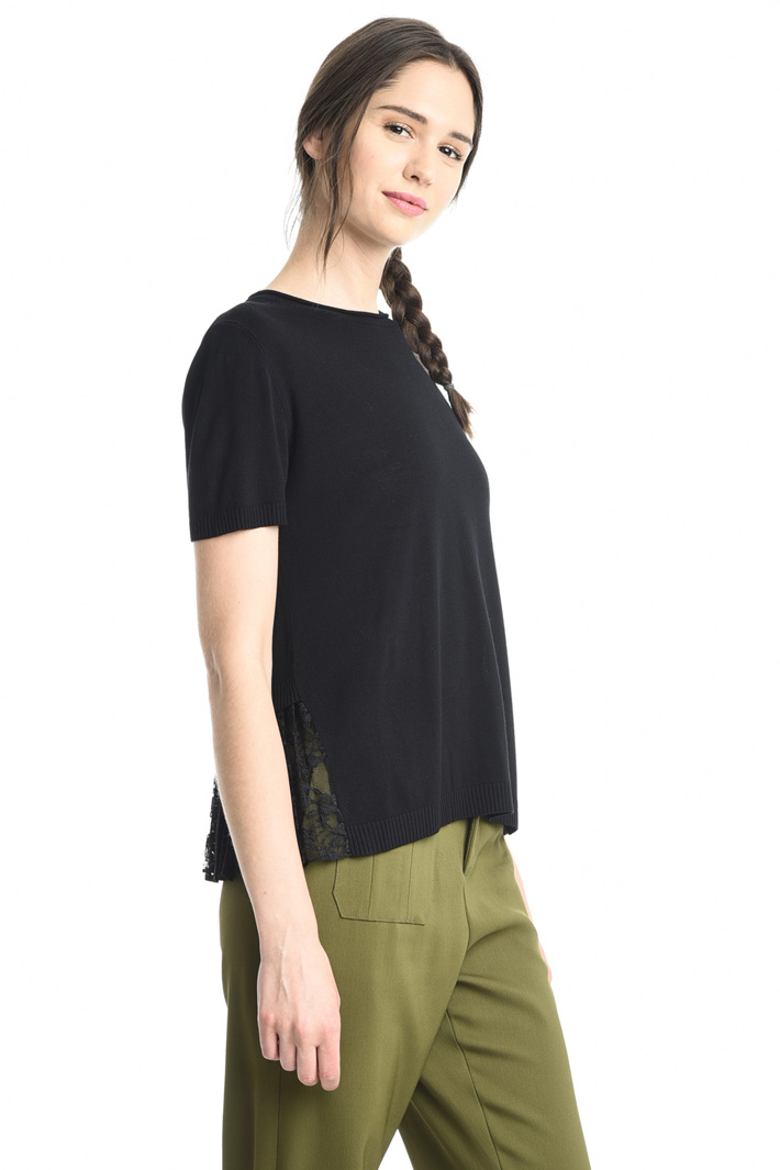 Maglia con balza in pizzo Intrend Maglia con balza in pizzo Intrend