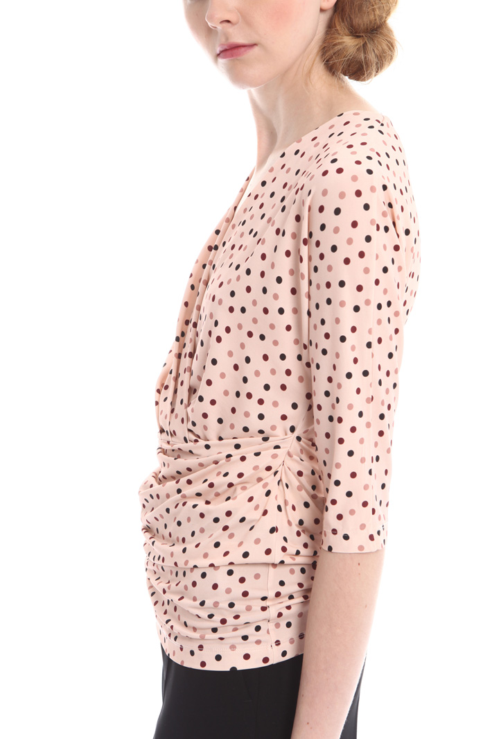 Polka dot jersey top Intrend Polka dot jersey top Intrend