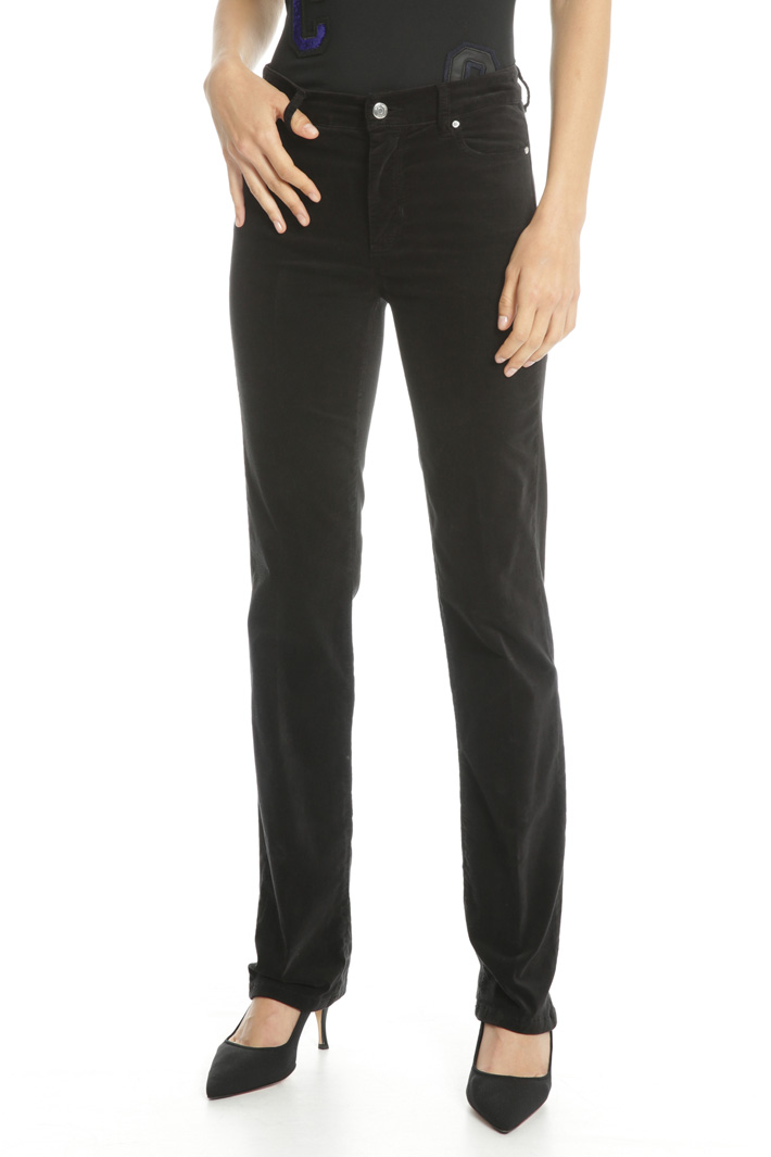Regular fit velvet trousers Intrend Regular fit velvet trousers Intrend