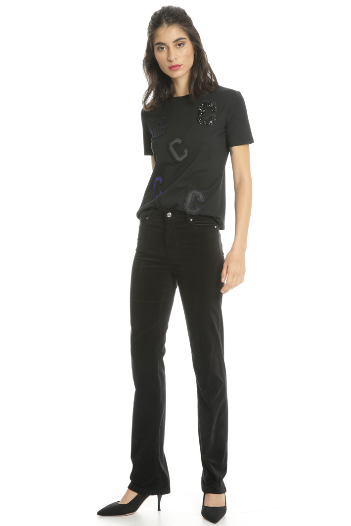 Regular fit velvet trousers Intrend Regular fit velvet trousers Intrend
