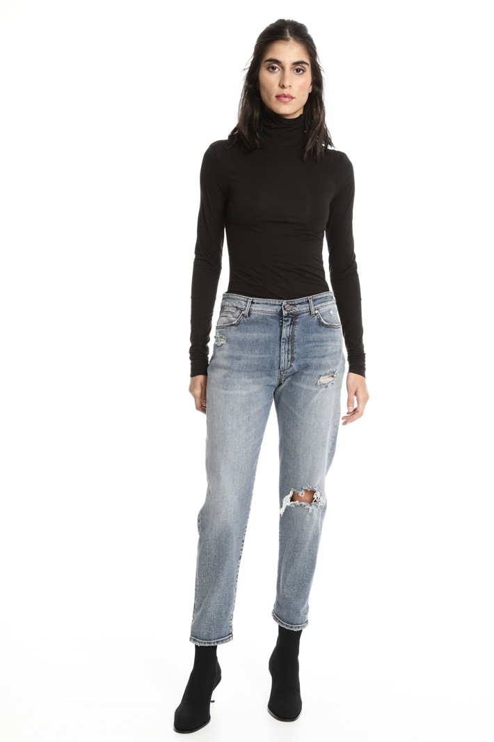 Cigarette denim trousers Intrend Cigarette denim trousers Intrend