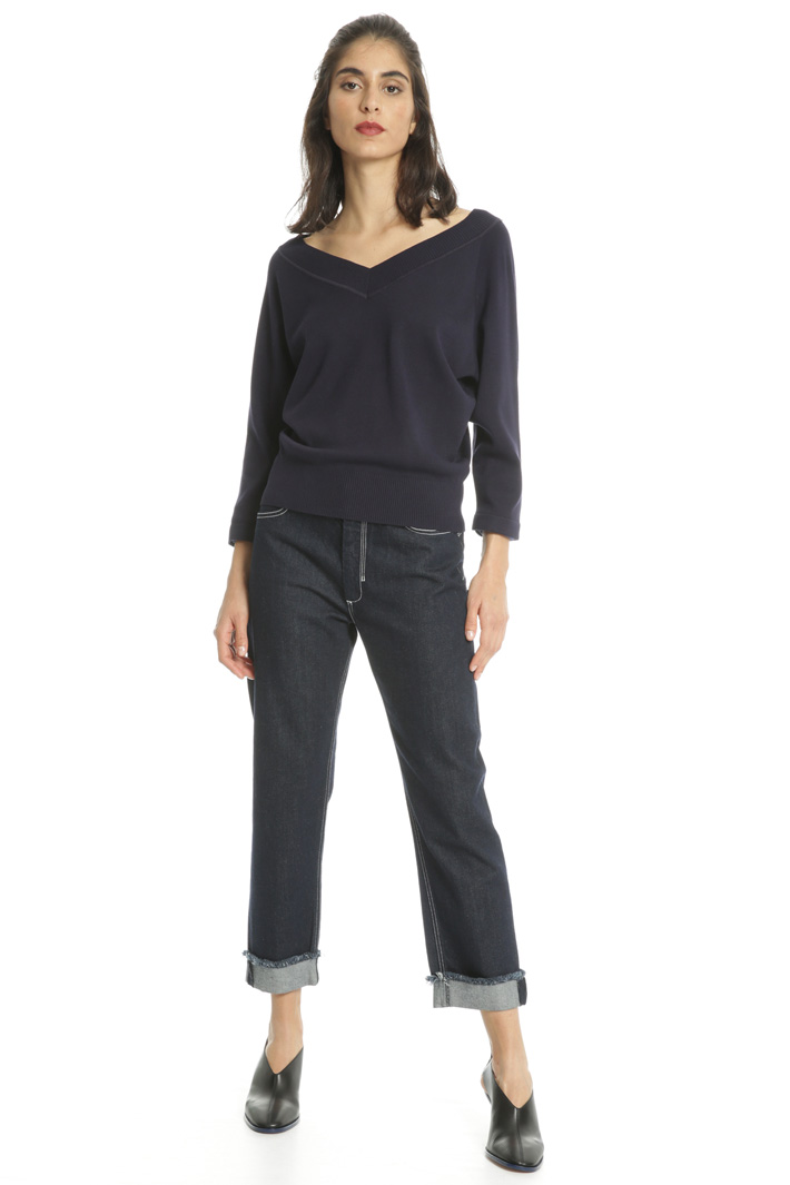 Cropped denim trousers Intrend Cropped denim trousers Intrend